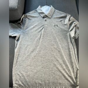 Under armour gray heather golf polo